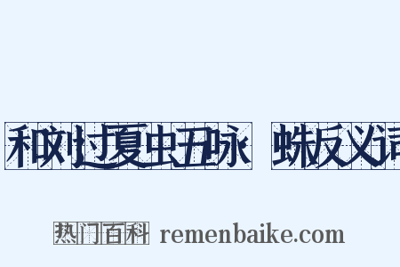 和刘过夏虫五咏·蛛反义词是什么意思的图片